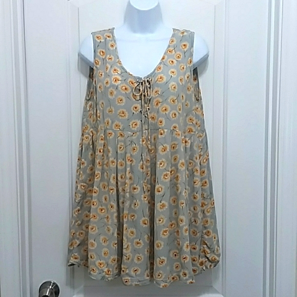 Vintage 90's Atlast & Co Baby Doll Floral Dress - Picture 1 of 8